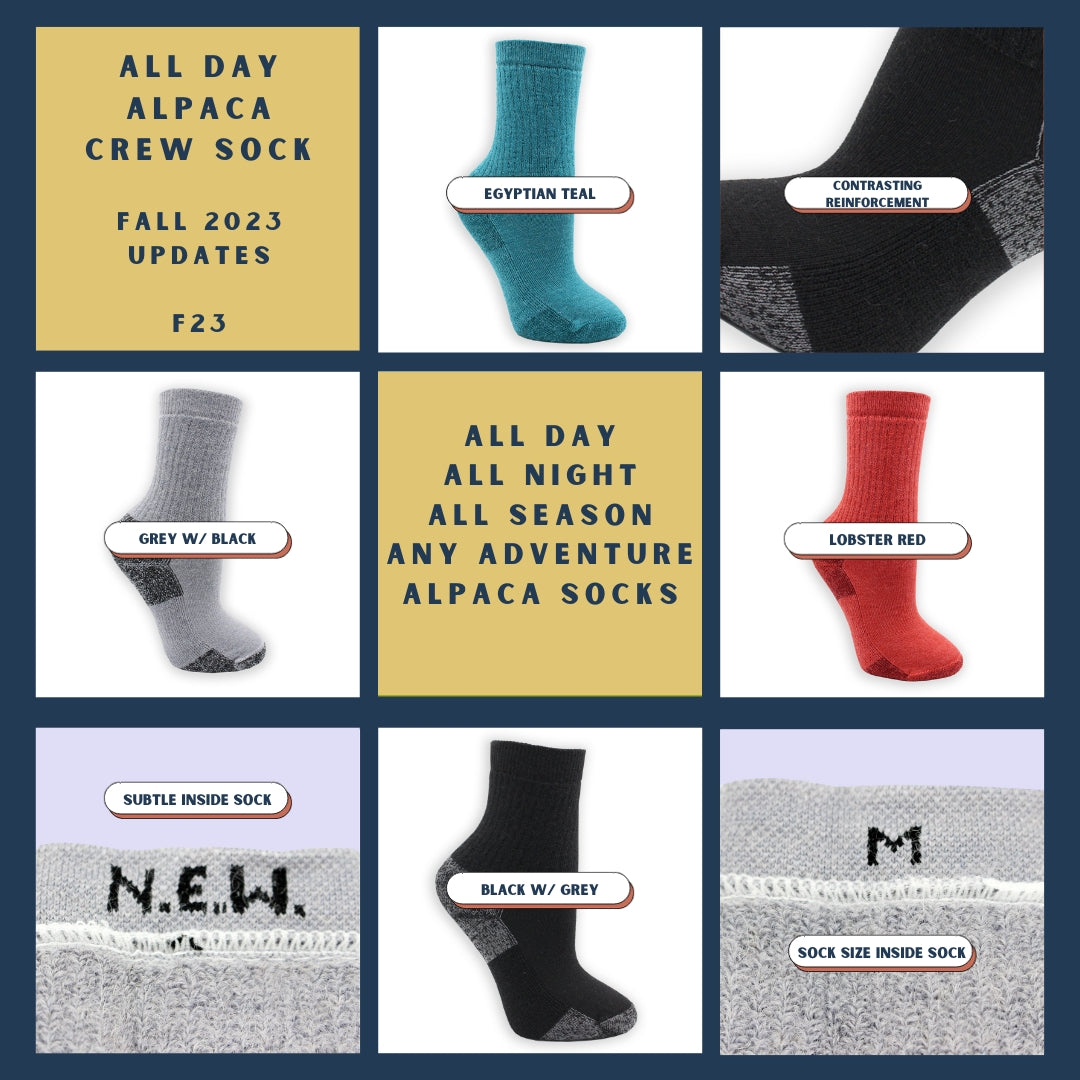 All Day Alpaca Crew Socks Made in USA - Soft, Warm, Easy Care – New England  Woolens